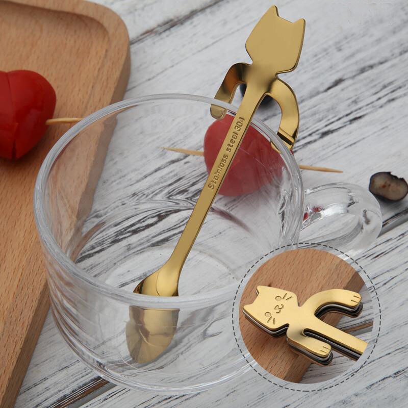 STAINLESS STEEL CAT TEASPOON