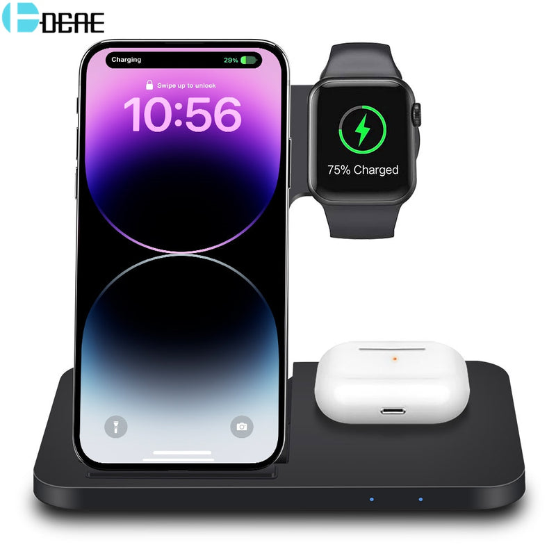 3in1 Wireless Fast Charger Dock Station iPhone